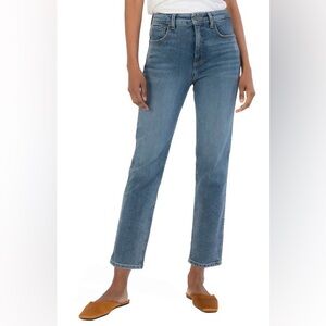 Kut From The Kloth Elizabeth Fab Ab High Waist Crop Straight Leg Jeans Size 2